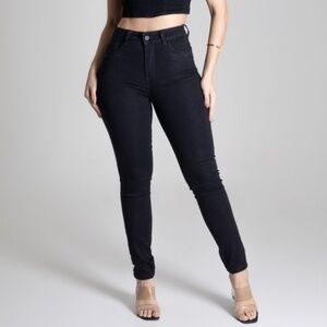High Waist Butt-Lifting Black Twill Pants-Comfortable and Stylish
